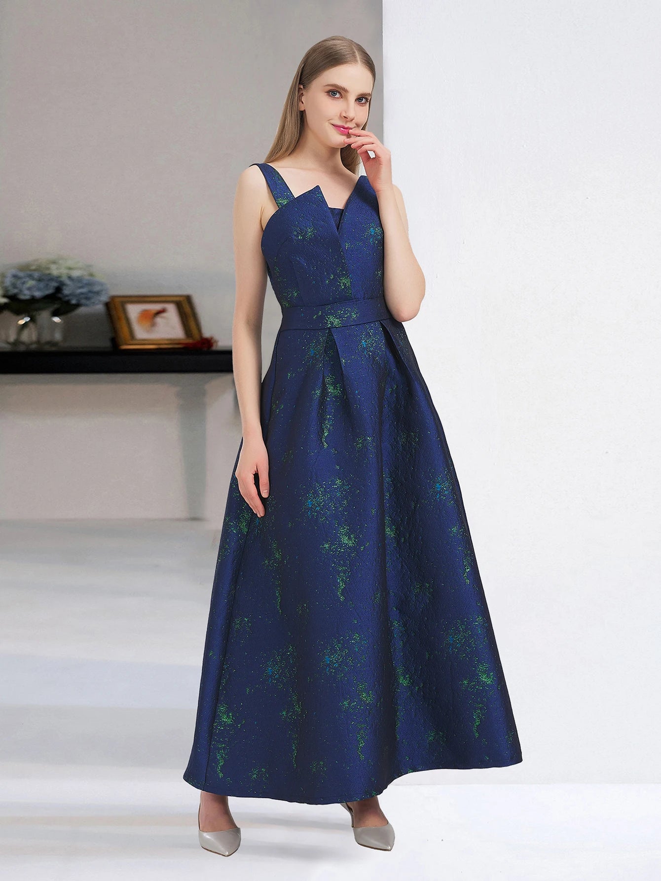 DEVCHATA Women Elegant Long Maxi Dress Floral Jacquard Dress New Spring Summer Evening Party Dresses Vintage Girl Vestidos