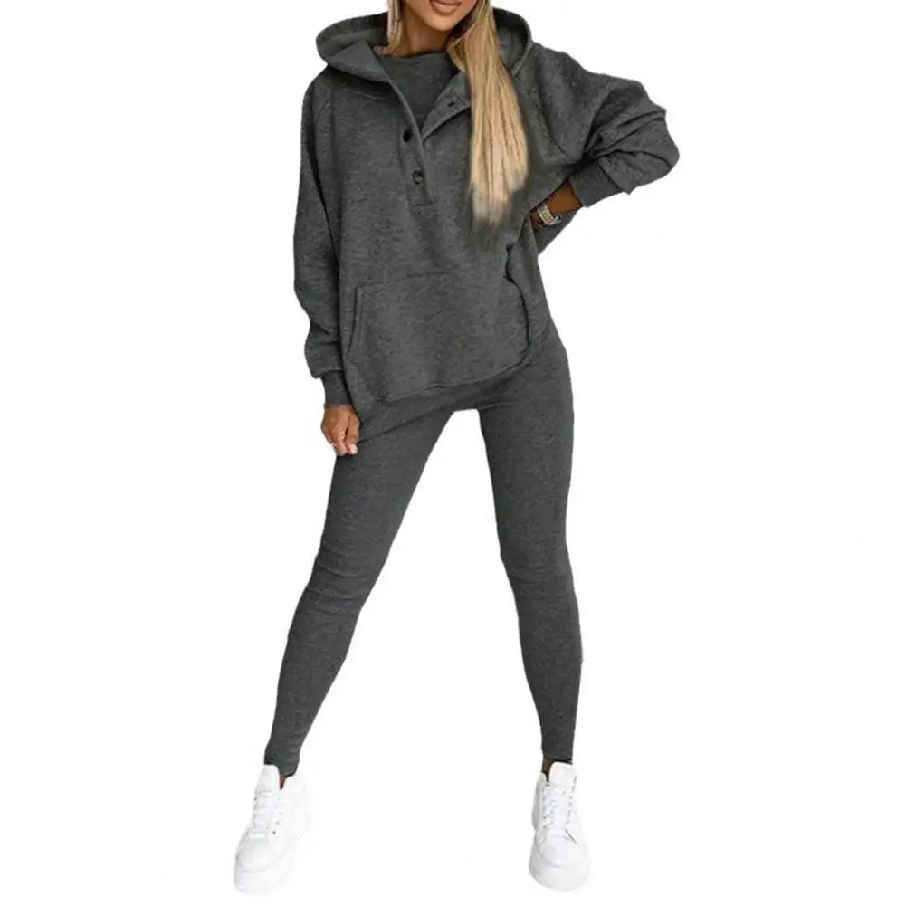 Women Thick Fleece 3 Pcs Elastic Set Sweatpants Vest Hoodies Jackets Fall Winter Jogger Luxury Warm Outfit Sweatsuit Tracksuits