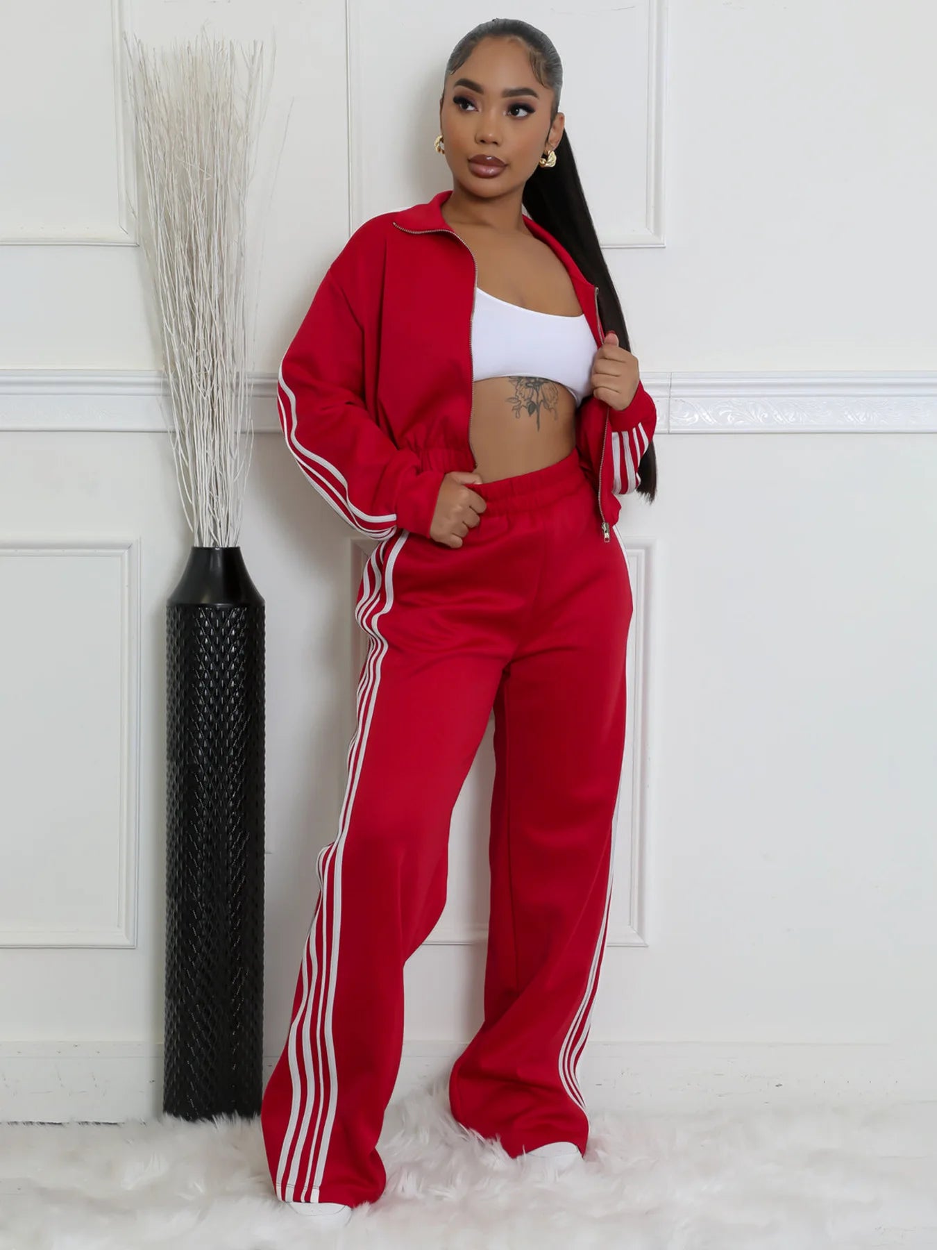 Autumn Winter Casual Matching Set Sexy Women Two Pieces Tracksuit 2023 Streetwear Club Outfit