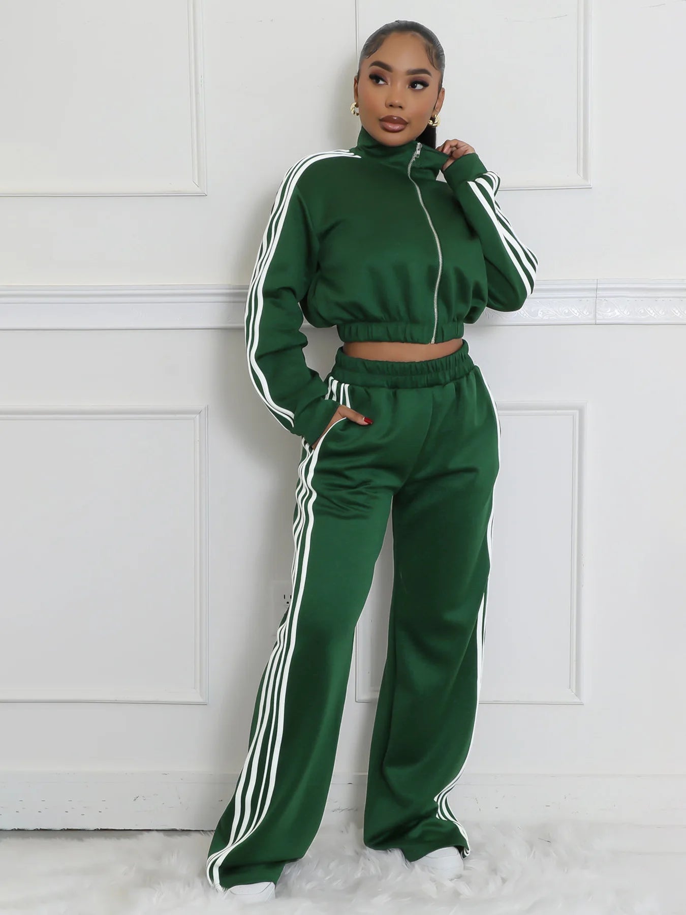 Autumn Winter Casual Matching Set Sexy Women Two Pieces Tracksuit 2023 Streetwear Club Outfit